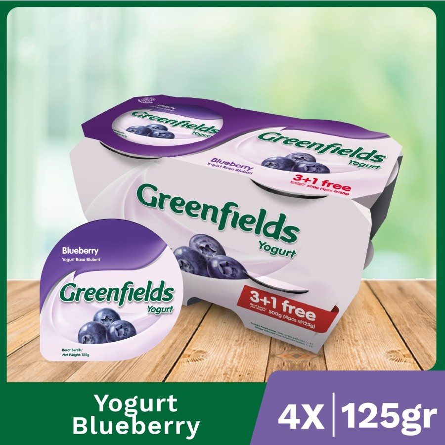 Jual Greenfields Yogurt Blueberry 125 g Multipack Value 4pcs | Shopee ...