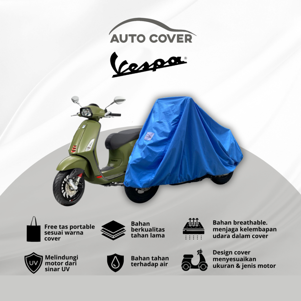 Jual Autocover Cover Sepeda Motor Vespa Piaggio Body Superior Semi ...