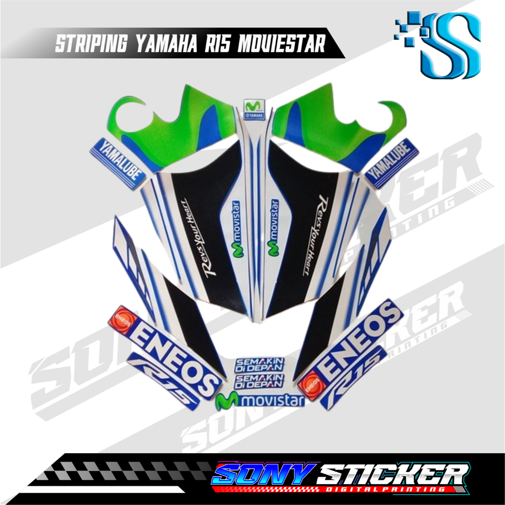 Jual Stiker List Body Motor R15 Movestar - Striping Standar Yamaha R15 ...