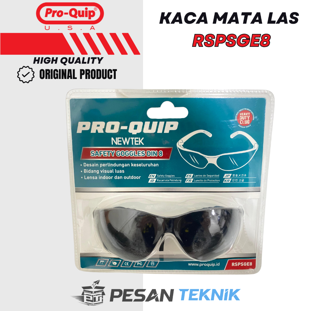 Jual Kaca Mata Las Hitam Safety Goggles Kaca mata Safety Proquip ...