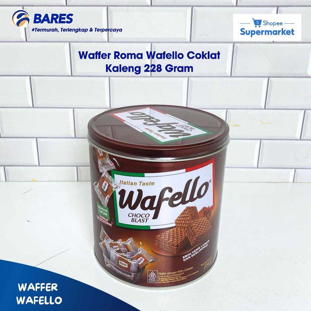 Jual Waffer Roma Wafello Coklat Kaleng 228 Gram / Waffer Coklat Lebaran ...