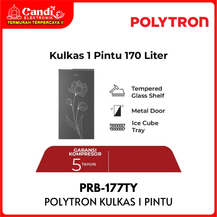 Jual POLYTRON Kulkas 1 Pintu 170 Liter Gross Capacity PRB 177 TY ...