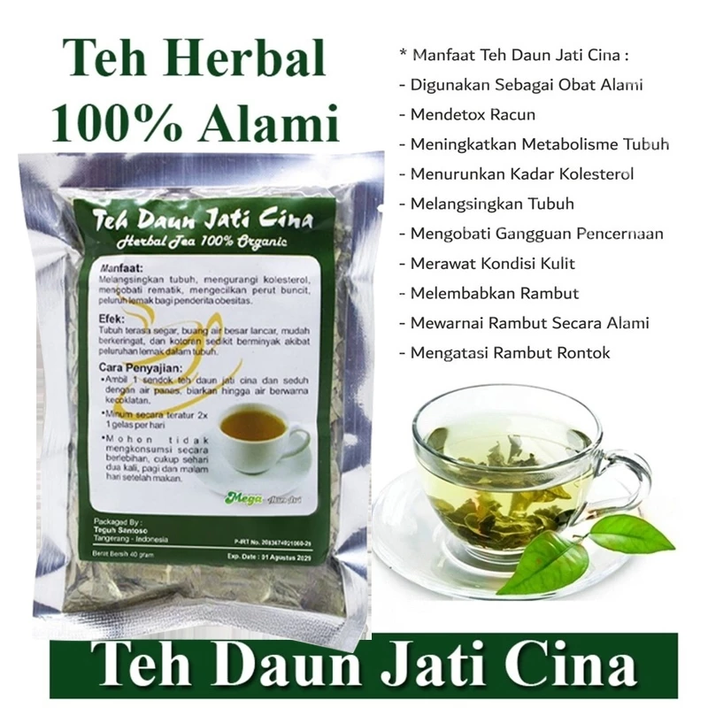 Teh Daun Jati Cina Pelangsing Alami Teh Hijau Herbal Ampuh Melangsingkan dgn Cepat | AutoStock