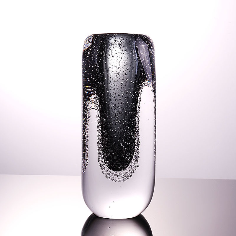 Jual Vas Bunga Kaca Cantik Transparant / Black Gap Glass Vase EB Home ...