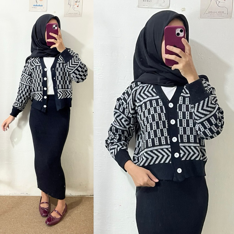 Jual CARDIGAN RAJUT SWEET ARROW || CARDIGAN RAJUT MOTIF || CARDIGAN ...