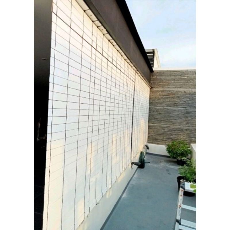 Jual Tirai Pvc outdoor putih polos bisa custom | Shopee Indonesia