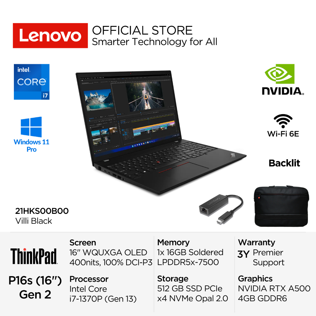 Jual Lenovo ThinkPad P16s Gen 2 0B00 Intel Core i7 1370P