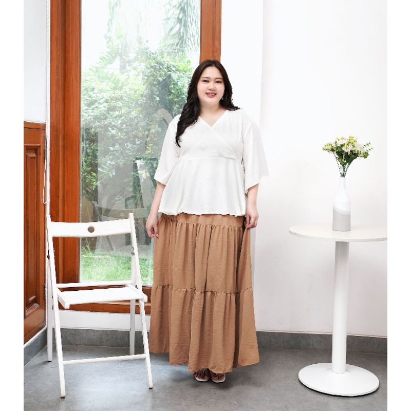 Jual Goddess Bali |Nara Rok Jumbo Ruffle Rample Panjang BB 70Kg-120Kg ...