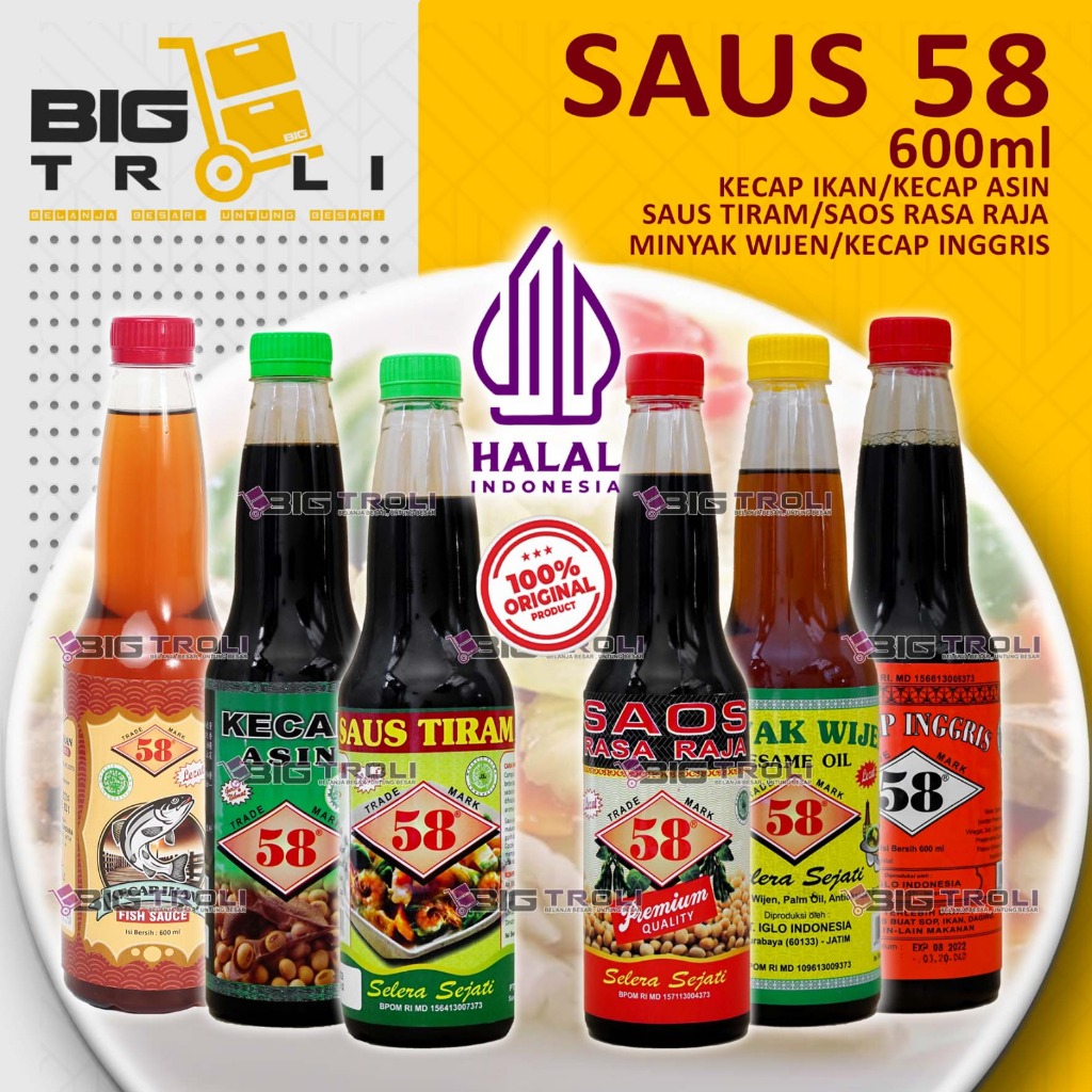 Jual Saos 58-Kecap ikan | Kecap Asin | Saos Tiram | Saos Rasa Raja ...