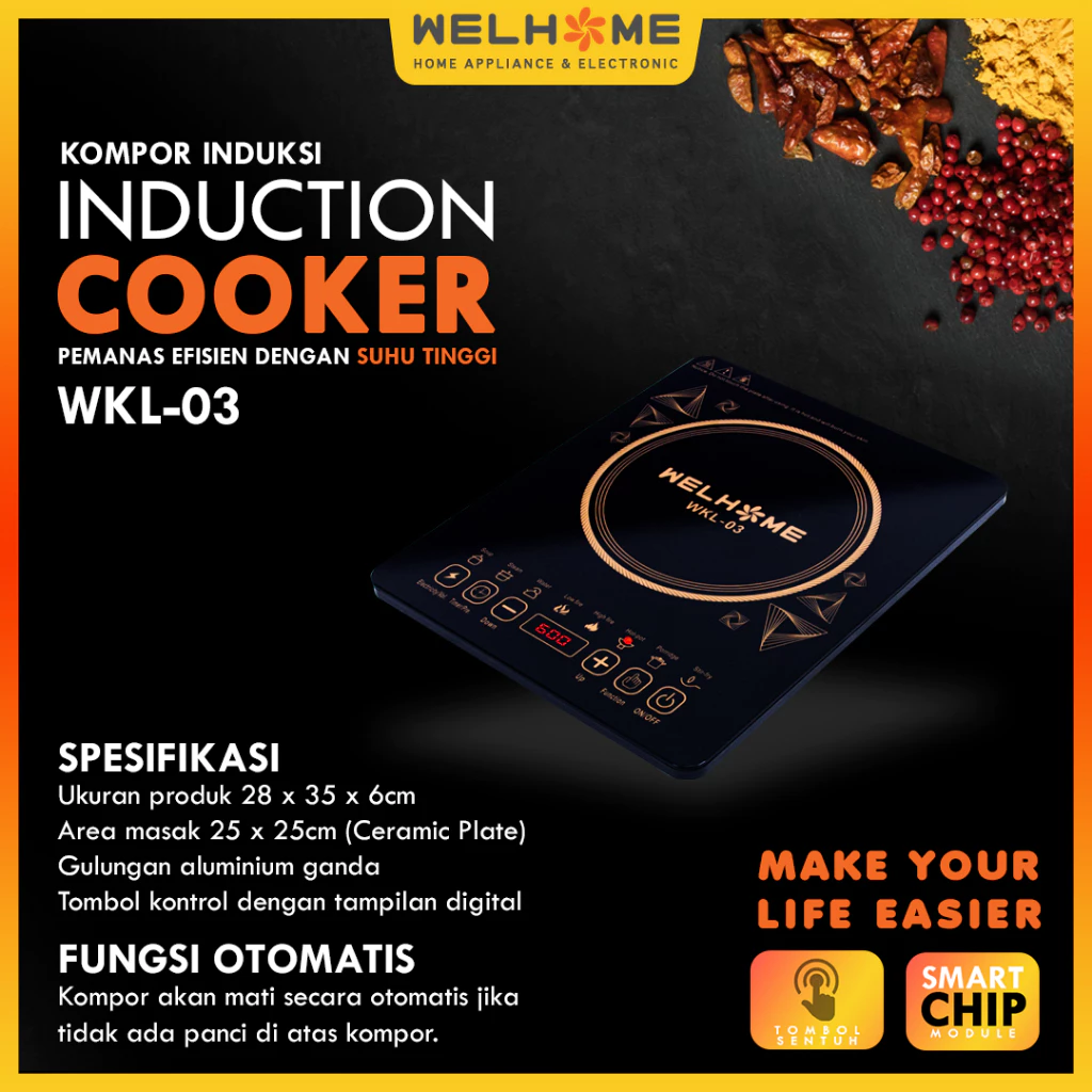 kompor welhome induksi