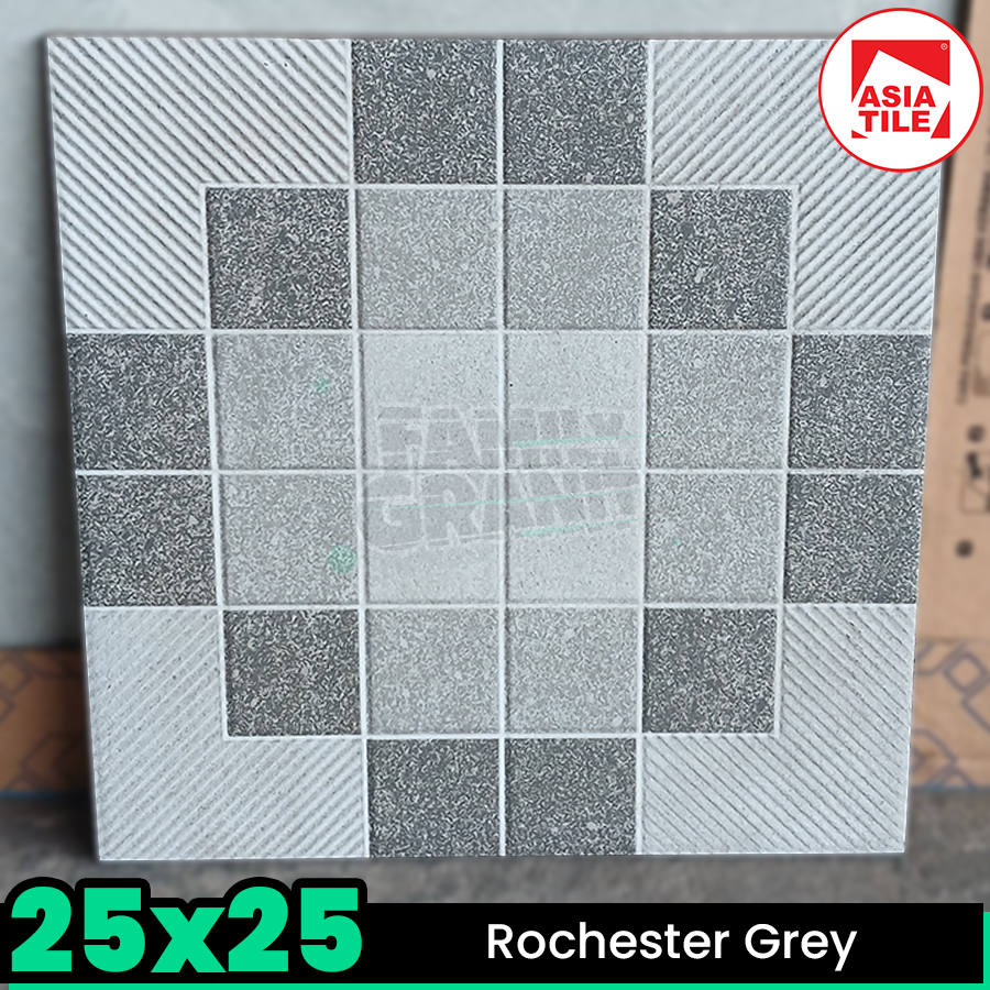 Jual Keramik Kasar 25x25 Asia Tile Rochester Grey Lantai Kamar Mandi ...
