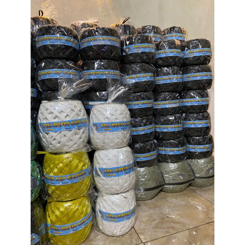 Jual Tali Rafia Cap Garuda Hitam 500 grm | Shopee Indonesia