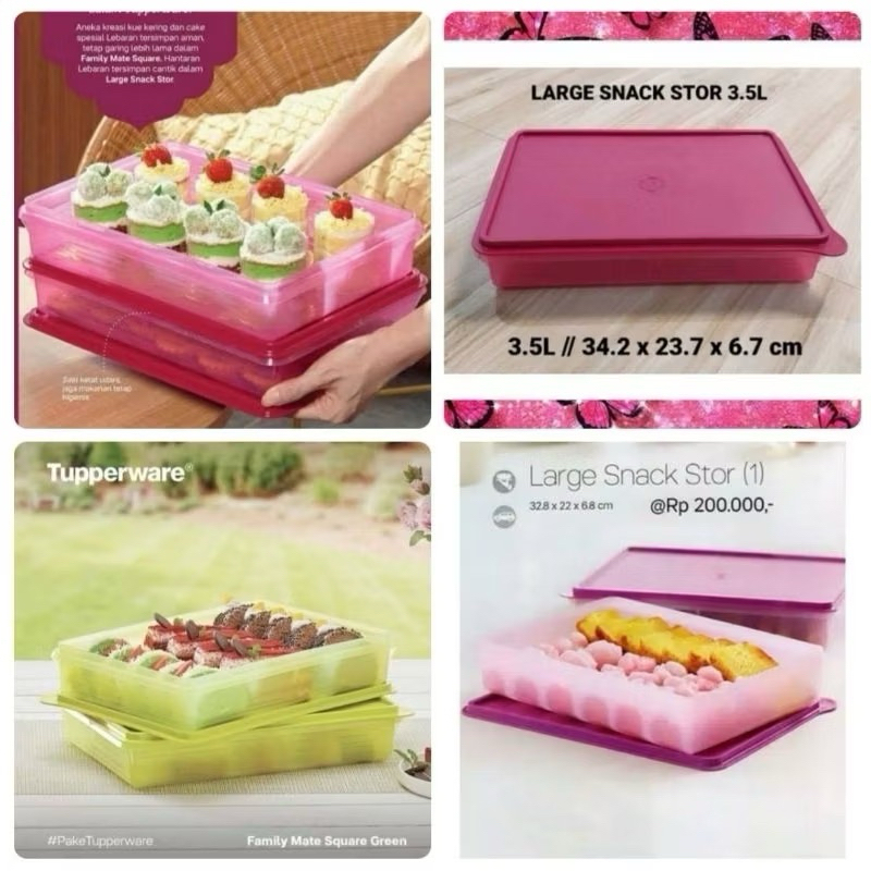 Jual ORIGINAL TUPPERWARE SLICE STORE/SNACK STORE WADAH KUE BASAH ...