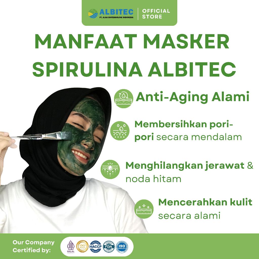 Jual ALBITEC Spirulina Powder Series 100% Original Spirulina Food Grade ...
