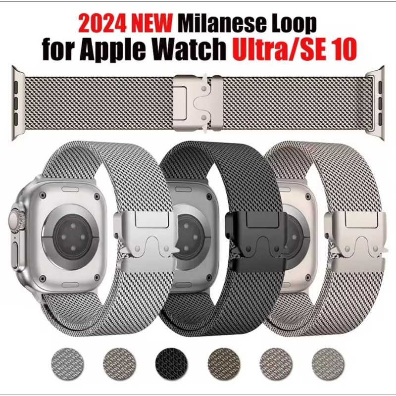 Jual Tali Strap Apple Watch Rantai Metal Titanium Mesh Loop iWatch 44mm ...