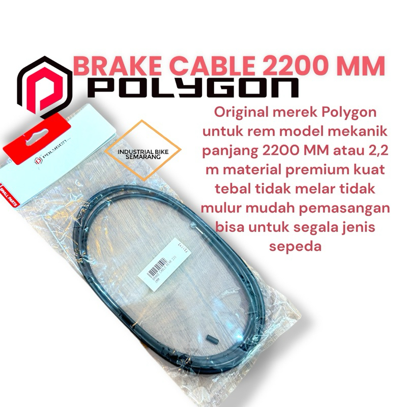 Jual ( POLYGON ORI ) Kabel Rem Sepeda Mekanik Panjang 2200mm 2.2 Meter ...