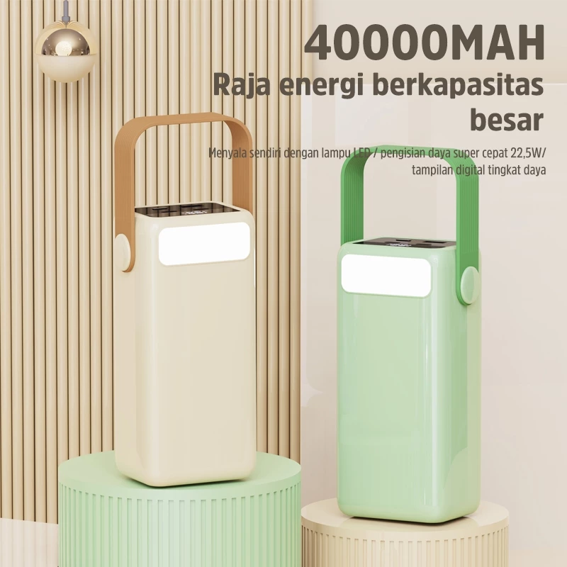 KIVEE Powerbank Type C Fast Charging PD 22.5W KV-PT182 40000 mAh Portabel with LED Original