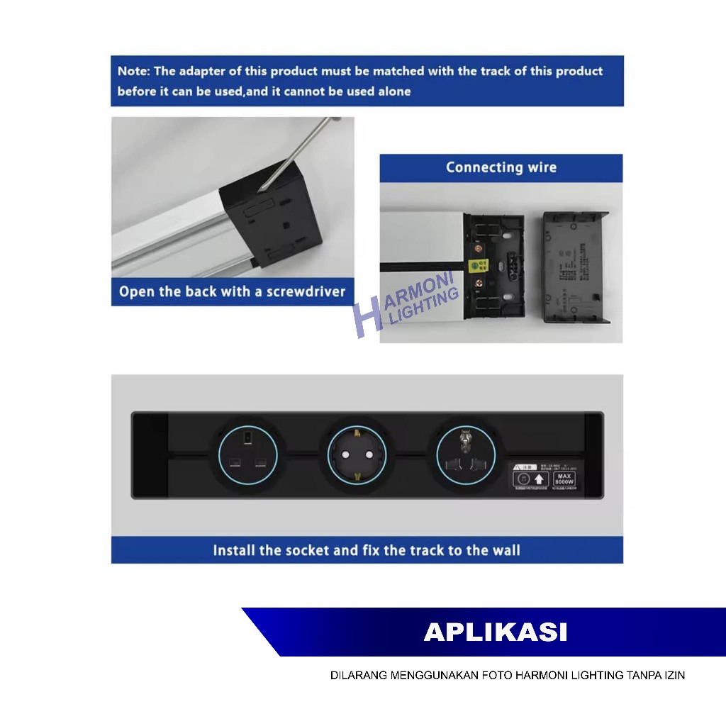 Jual Stop Kontak & Rel Colokan Socket Terminal Listrik Power Track ...