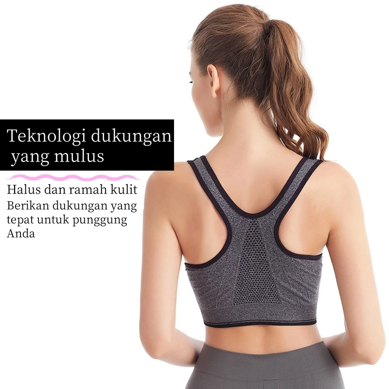 Sport Bra Resleting Depan