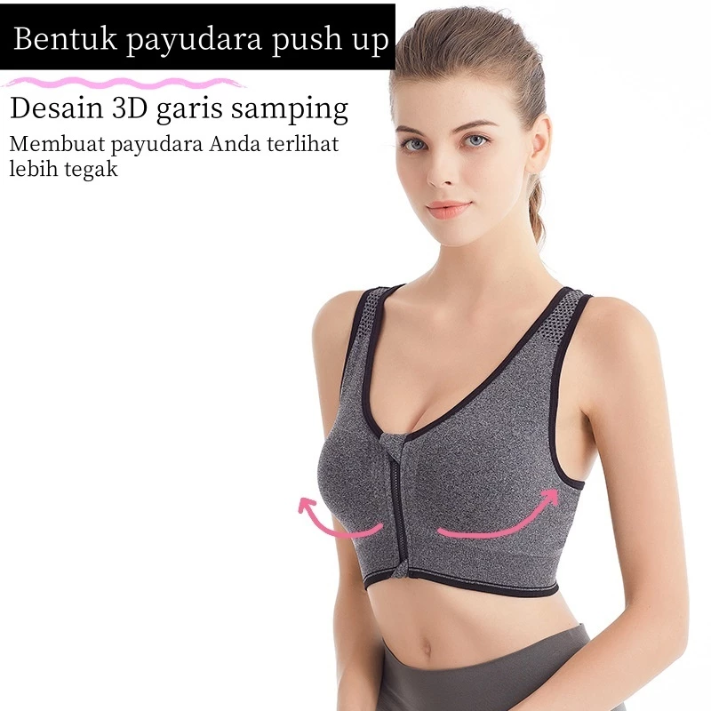 Sport Bra Resleting Depan
