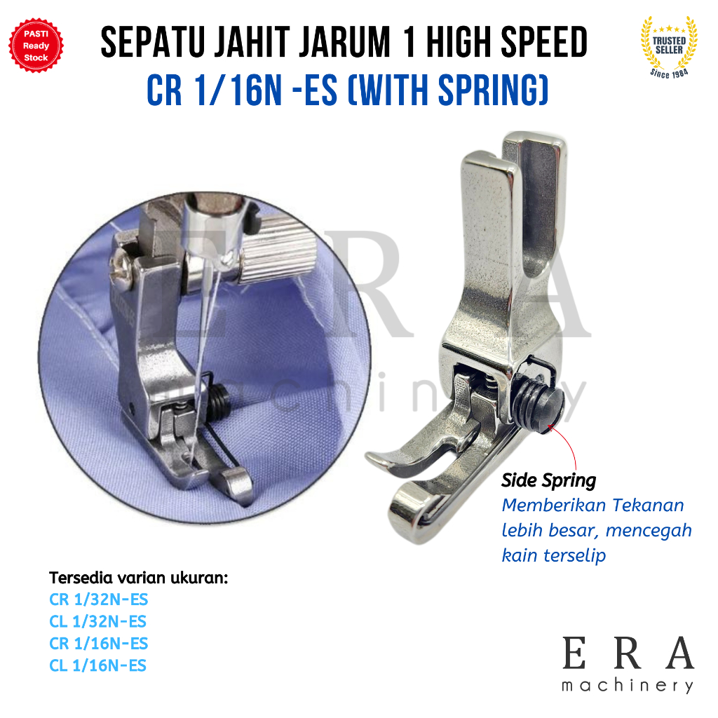 Jual Sepatu Jahit CR 1/16N-ES Stik kanan SPRING presser foot CR1/16N-ES ...