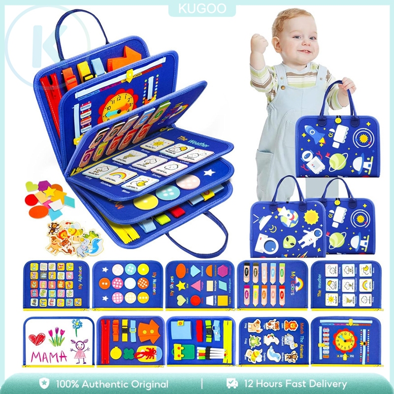 Jual KUGOO Busy Board Montessori Mainan 12 halaman Papan Untuk ...