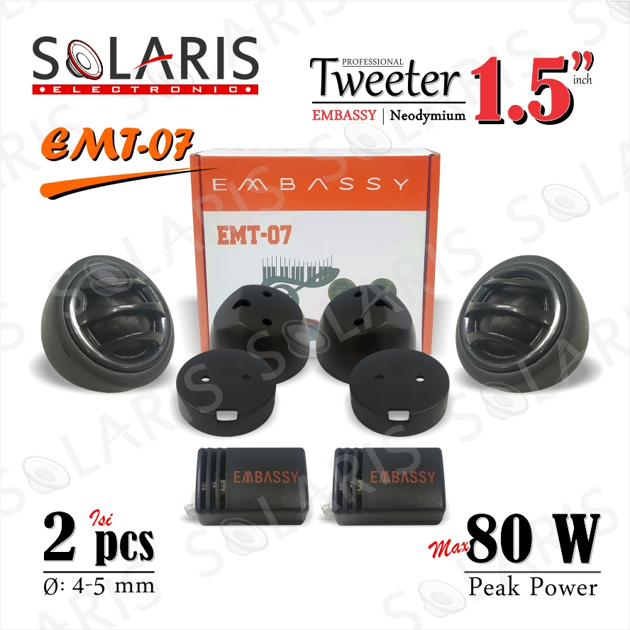 Jual TWEETER MOBIL EMBASSY EMT-07 1,5 Inch NEODYMIUM MAGNET | Shopee ...