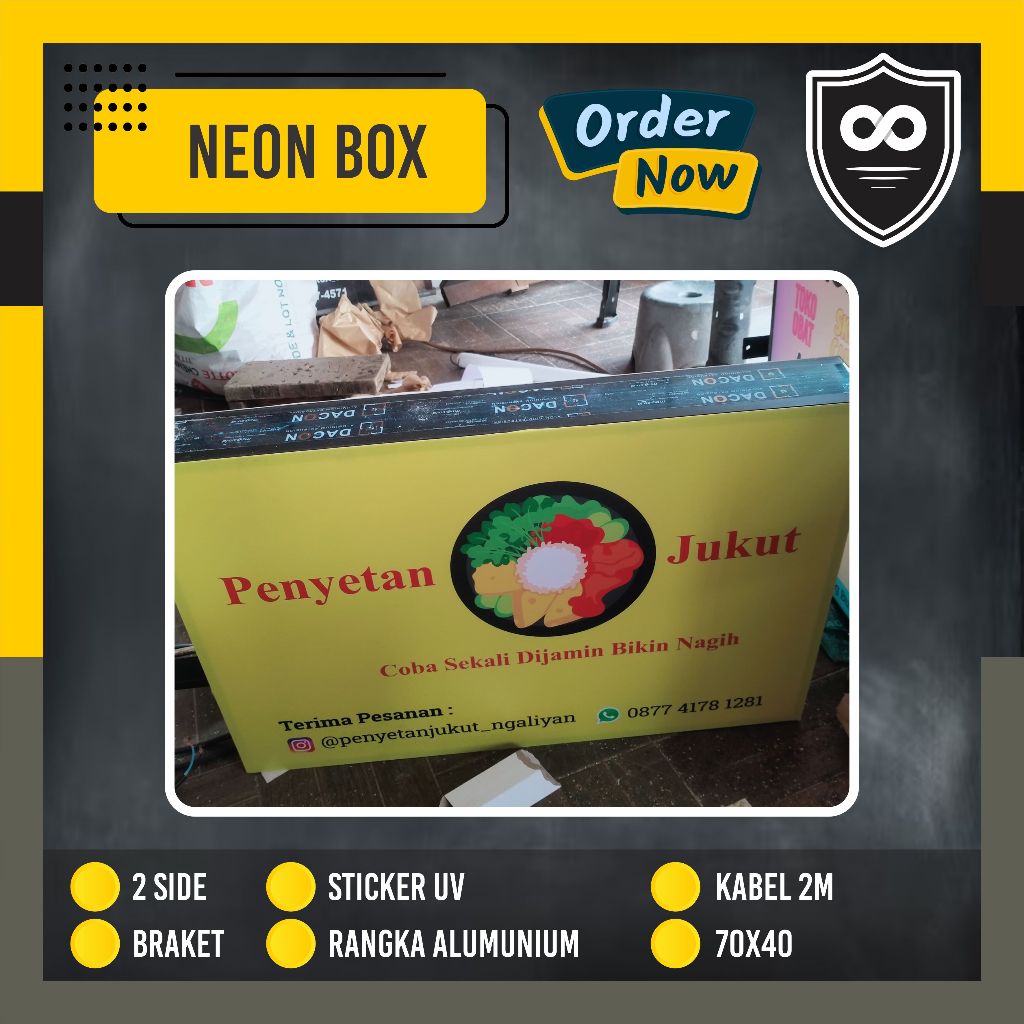 Jual Neon Box Alumunium + Sticker UV | Shopee Indonesia