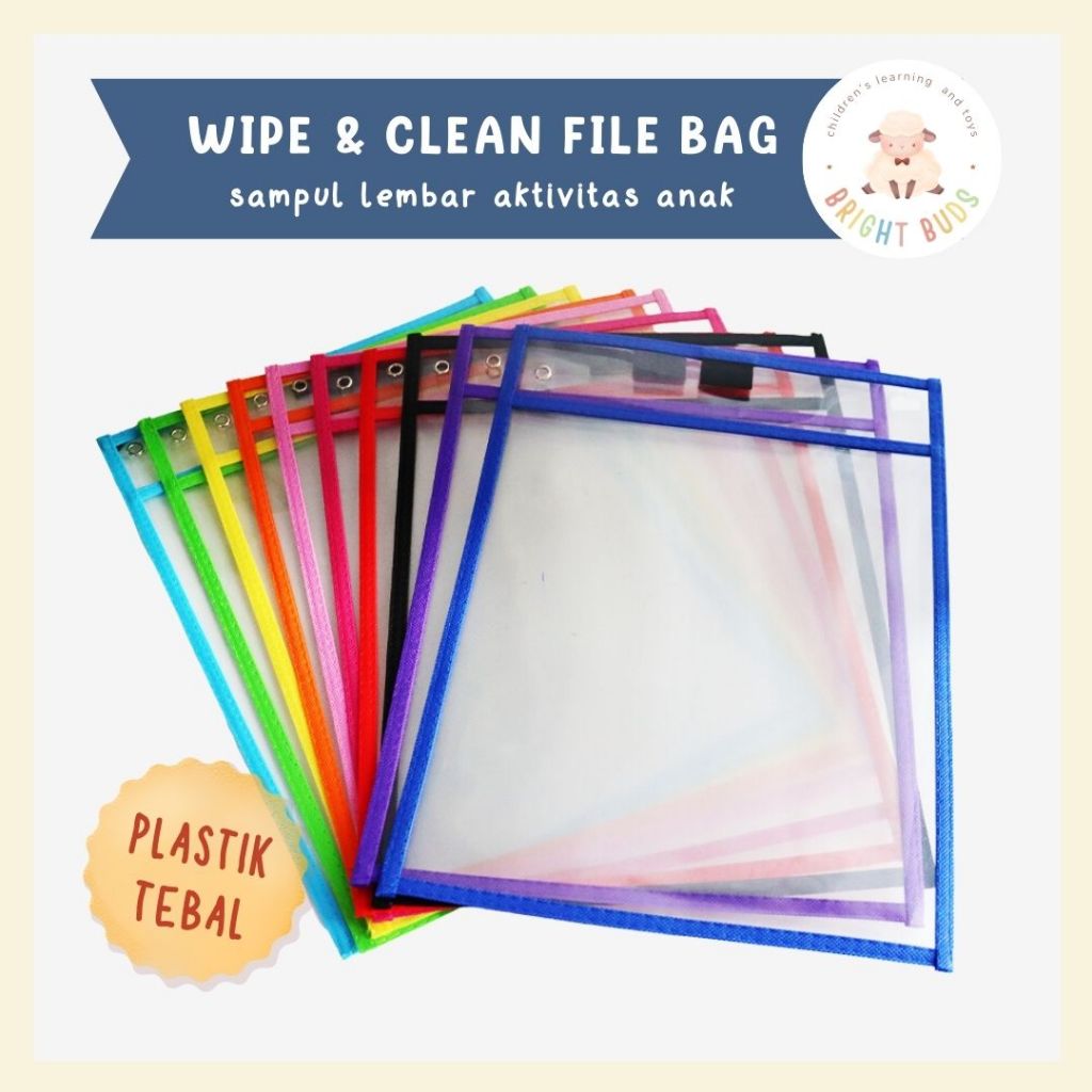 Jual WIPE AND CLEAN FILE BAG | Clear Pocket File Map Plastik Transparan ...
