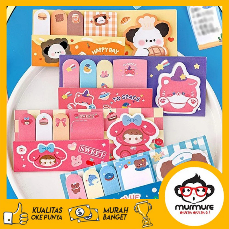 Jual MURMURE I 100PCS STICKY NOTES MINI MEMO PENANDA BUKU CATATAN ...