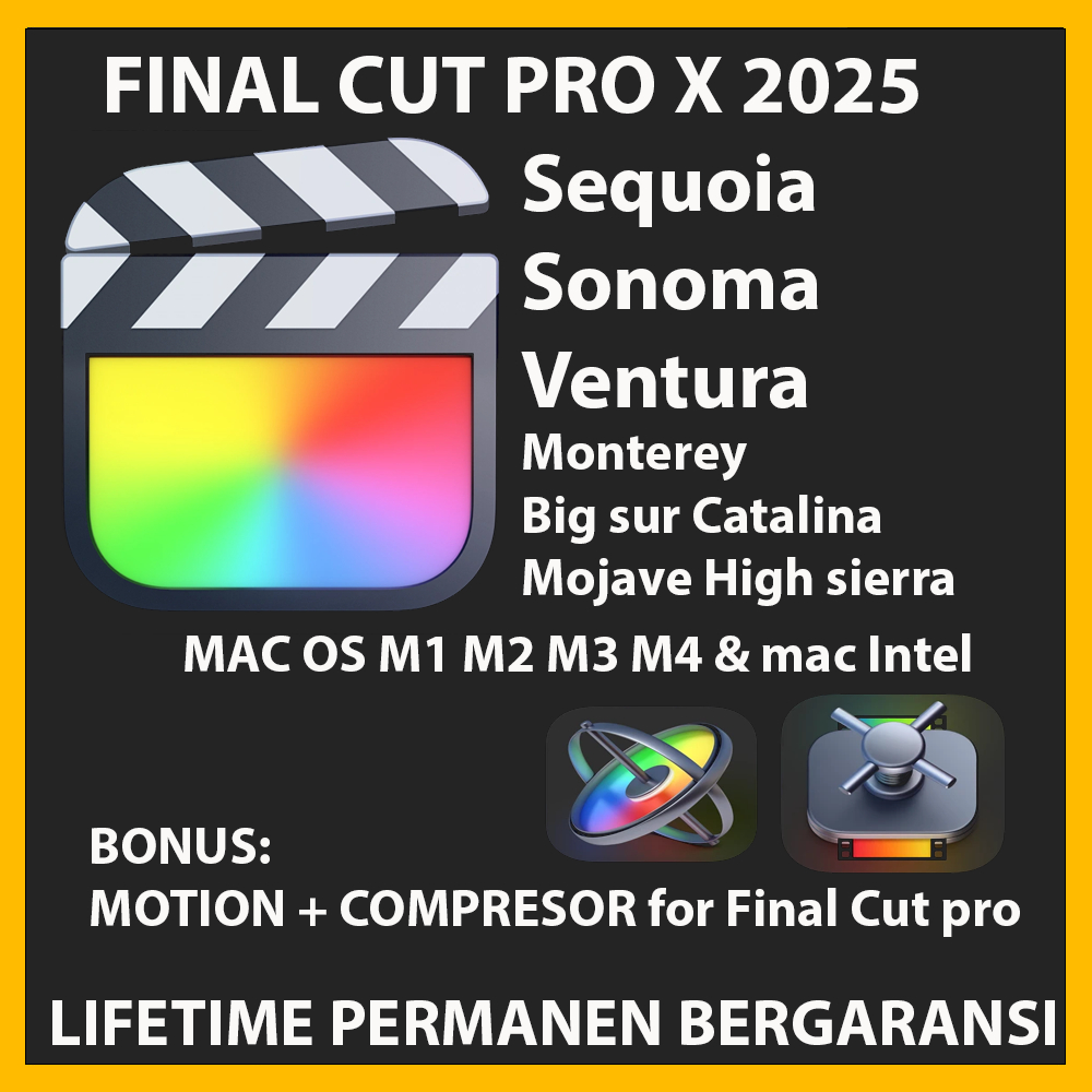 Jual Final Cut Pro for Mac Lifetime Permanen Bonus App Motion ...