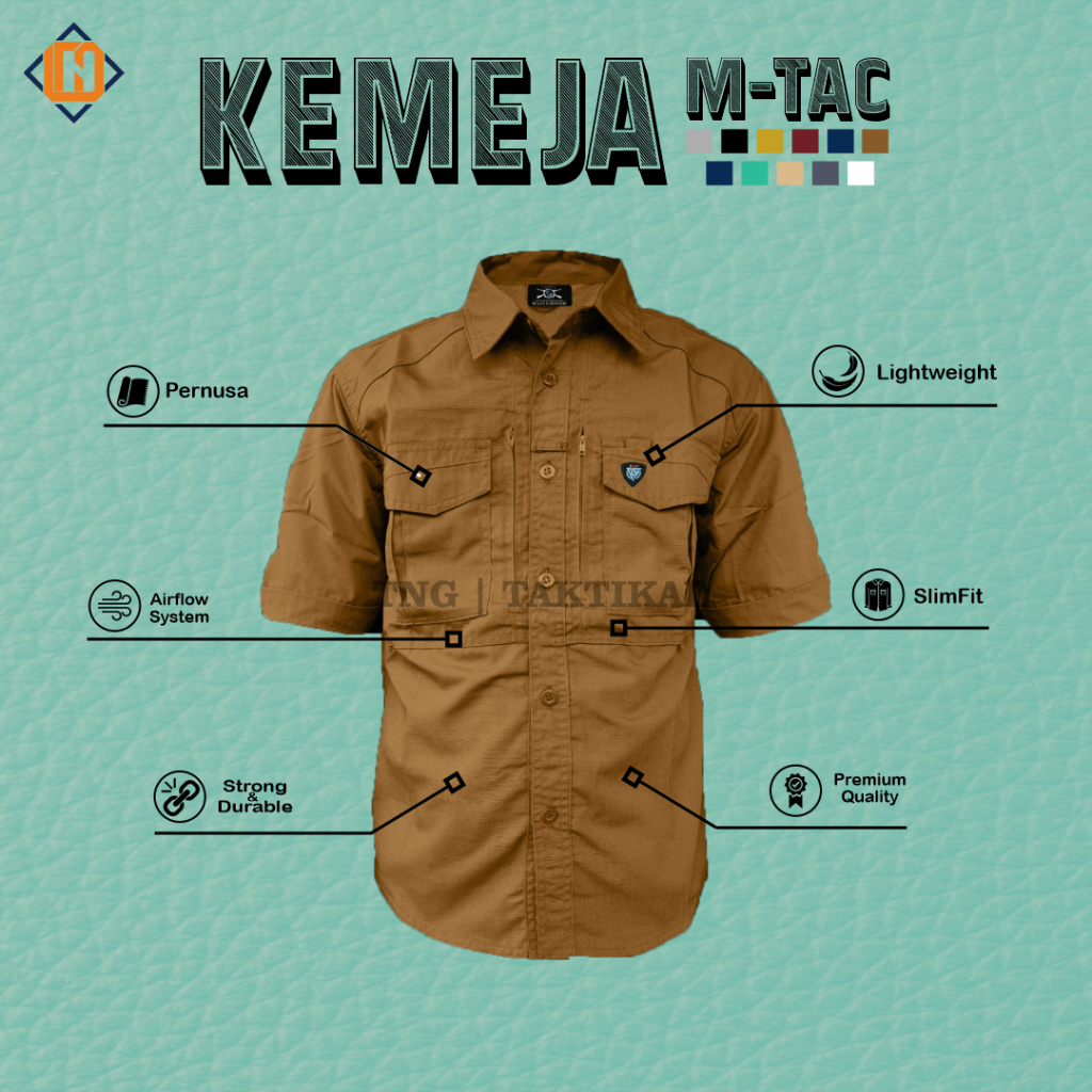 Jual TNG Official - Kemeja Outdoor Bahan Ripstop Pernusa Lengan Pendek ...