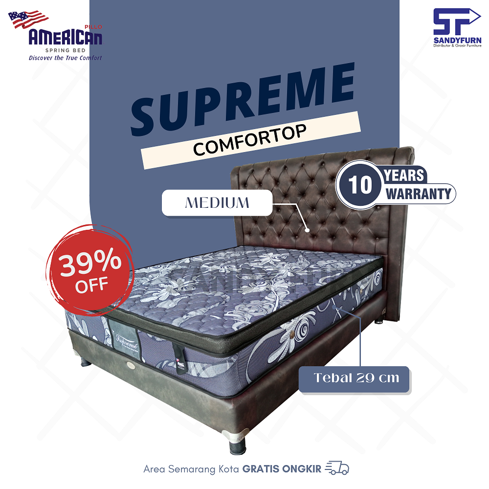 Jual American Pillo Springbed Supreme Comfortop | Shopee Indonesia