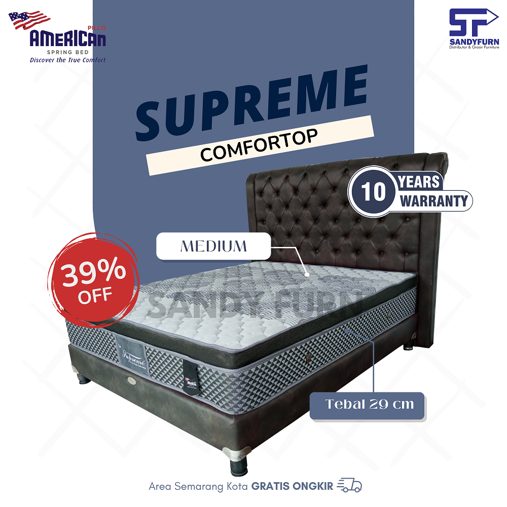 Jual American Pillo Springbed Supreme Comfortop | Shopee Indonesia