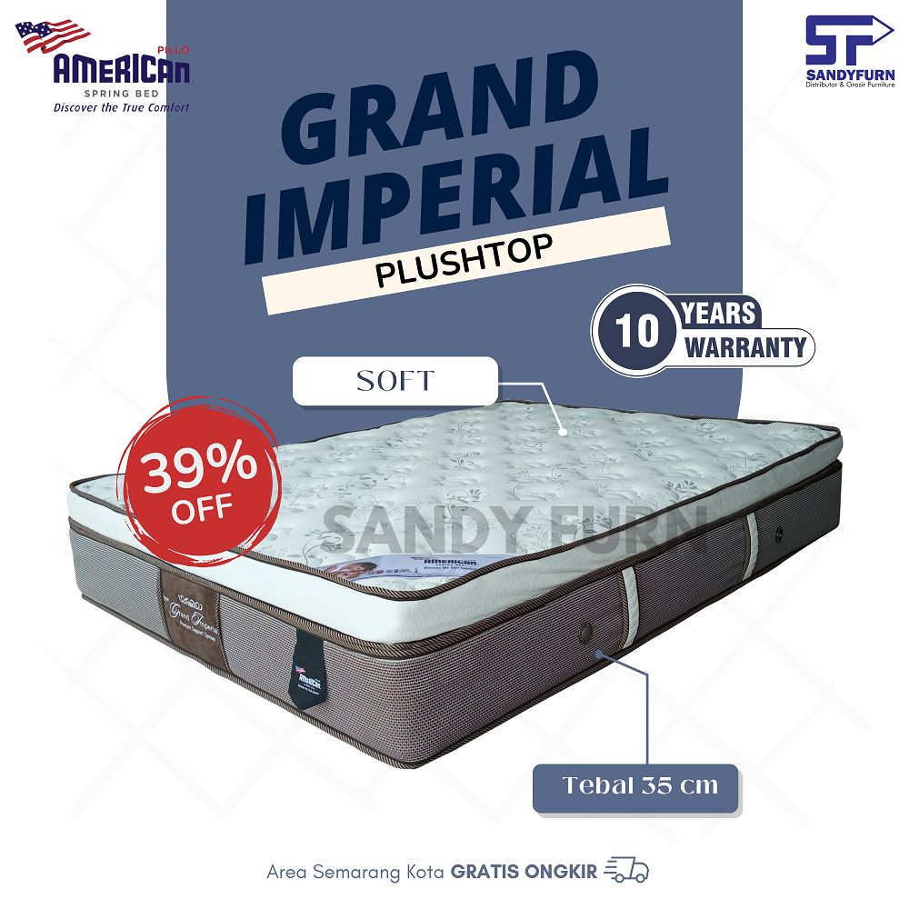 Jual American Pillo Springbed Grand Imperial Plushtop | Shopee Indonesia