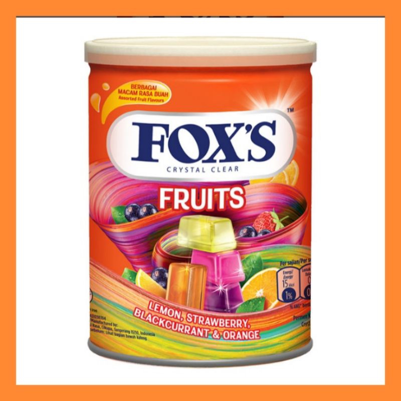 Jual Fox's Crystal Clear Permen Buah buahan Kaleng 170gr | Shopee Indonesia