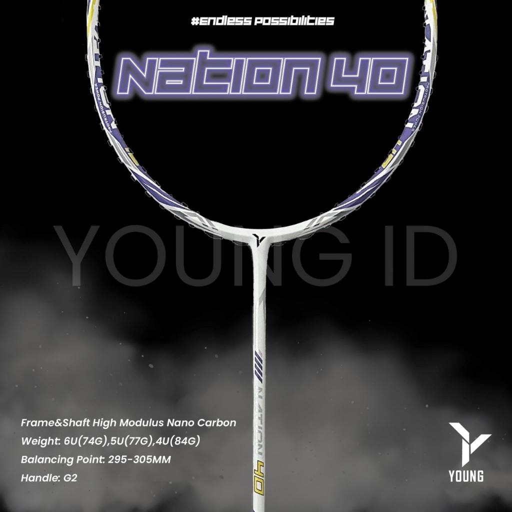 Jual [ YOUNG ] Raket Badminton Young Nation 40 | Raket Bulutangkis ...