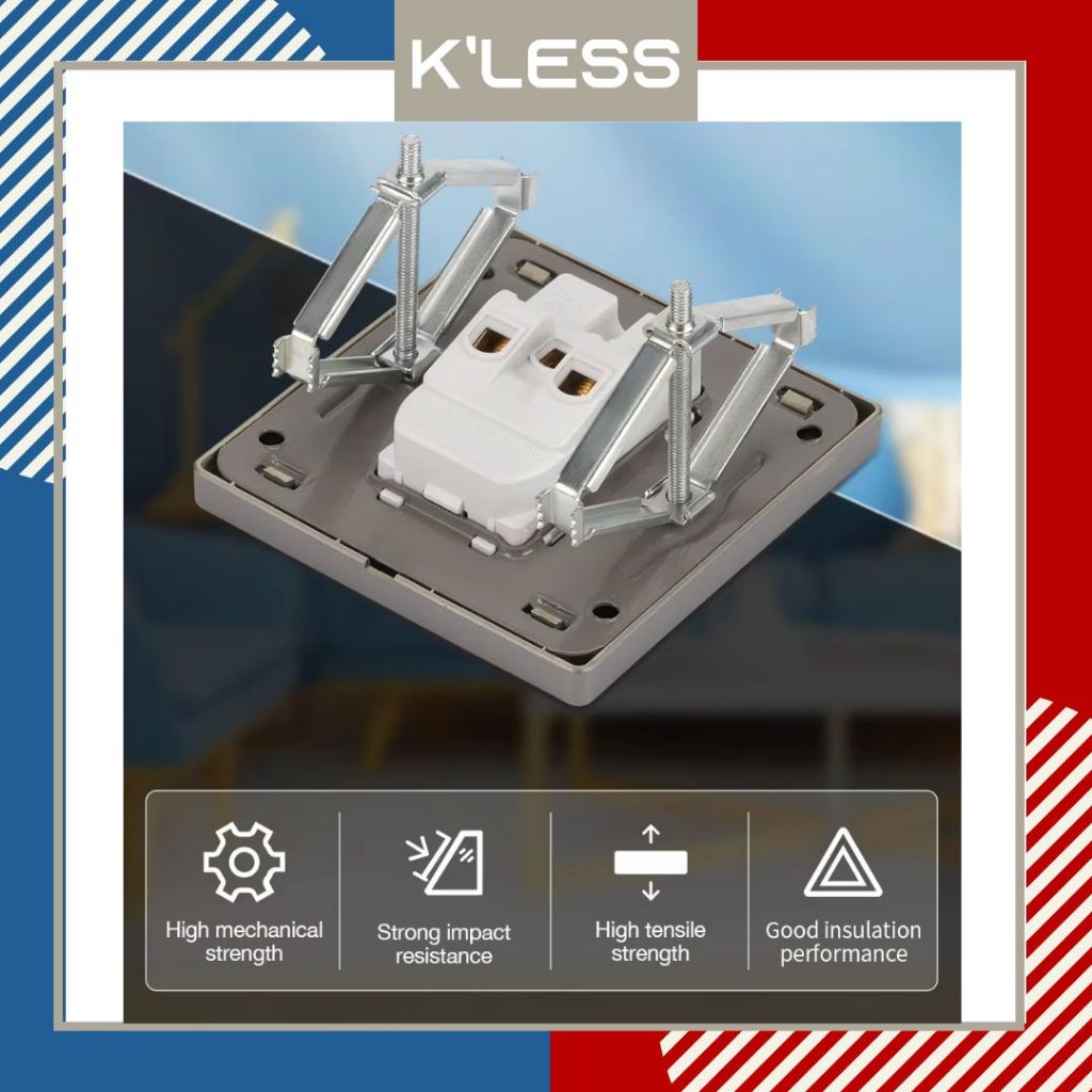 Jual KLESS Bracket for Inbow Dus Inbowdus box socket dinding tanam ...