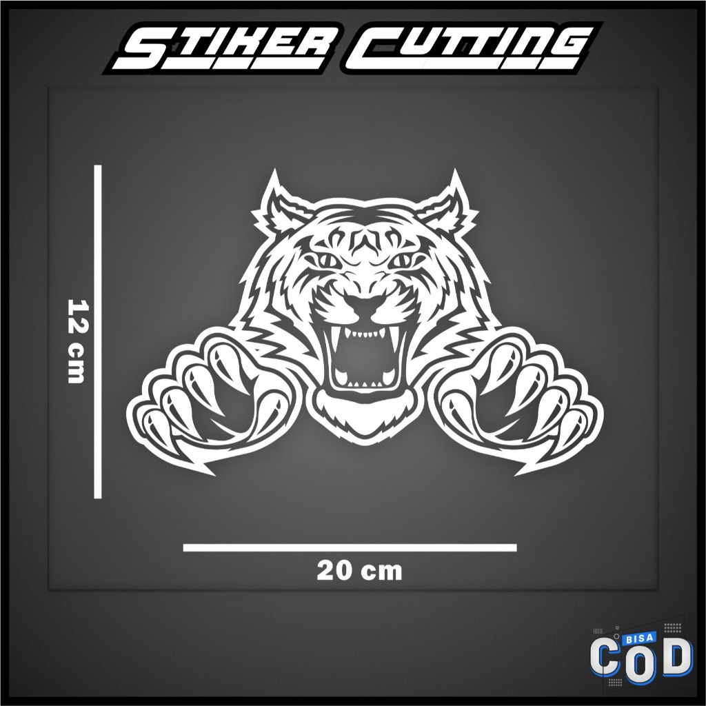 Jual Stiker Sticker Cutting CAKAR HARIMAU Stiker Potong Sticker Cutting ...