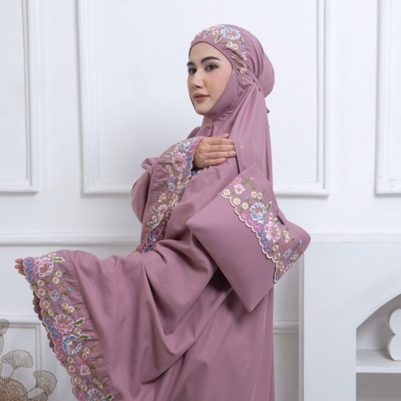 hasnashop - Mukena Dewasa Katun Premium Terbaru Dan Termurah Bordir Mewah