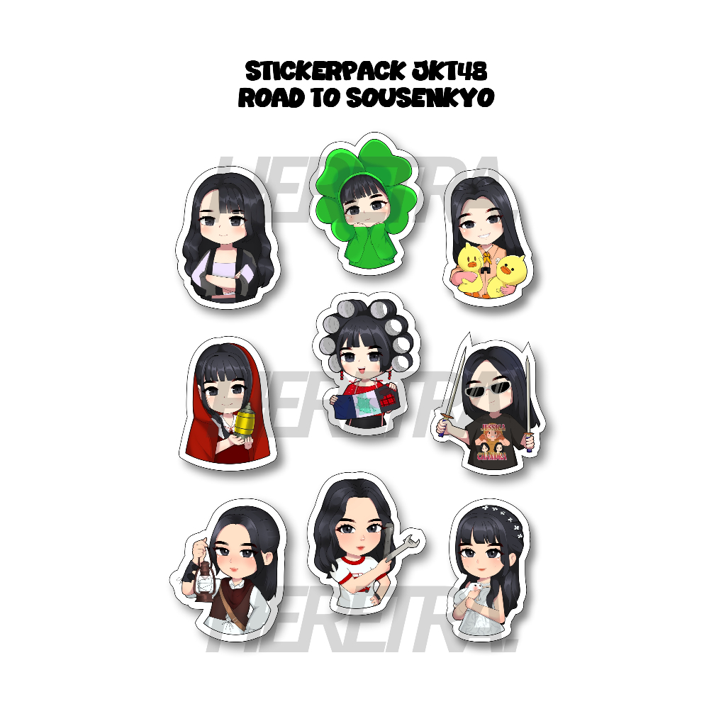 Jual STICKERPACK JKT48 FANMADE ROAD TO SOUSENKYO | Shopee Indonesia