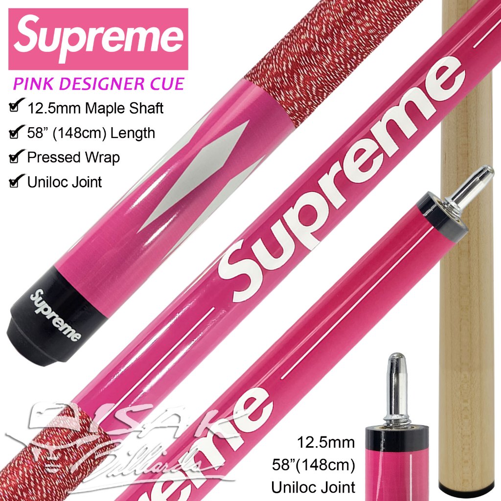 Jual Supreme Pink Pool Cue Stick - Maple Stik Billiard Merah Import ...