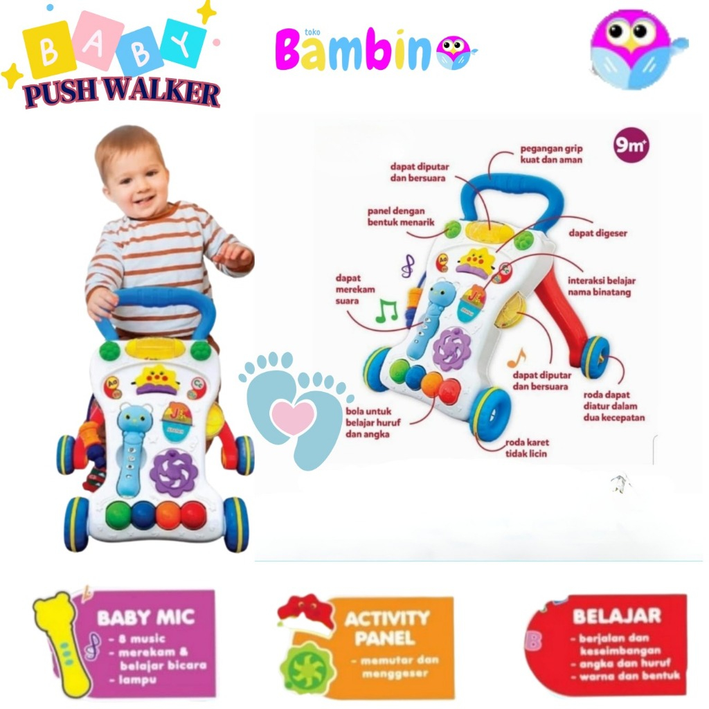 Jual Baby Push Walker Cotton / Mainan Dorongan Bayi /