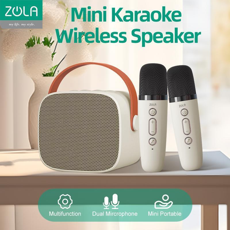 Jual Zola Speaker 2 Microphone Karaoke Portable Set Bluetooth Mini Full ...