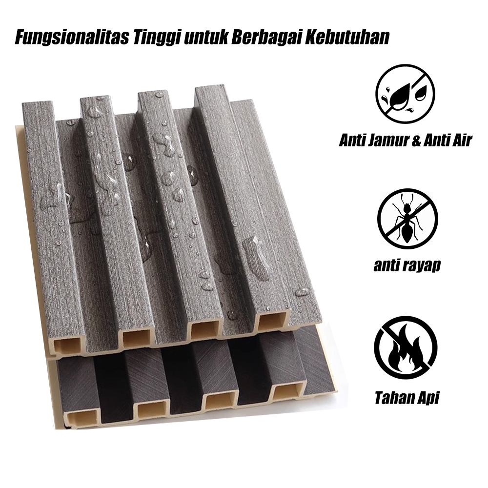 Jual [2.95 meter x 16 cm]WPC Wall Panel PVC/Papan Dinding WPC/Tahan Air ...