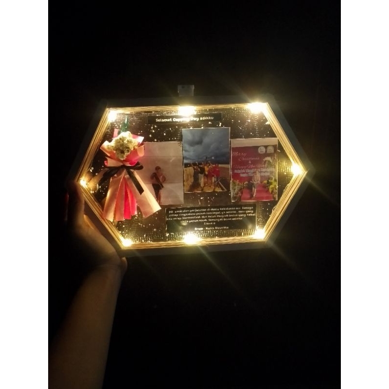 Jual kado ultah wisuda wedding frame hexagonal | Shopee Indonesia