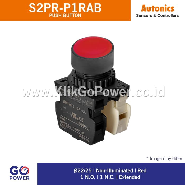 Jual Push Button Switch Autonics - S2PR-P1RAB | Shopee Indonesia