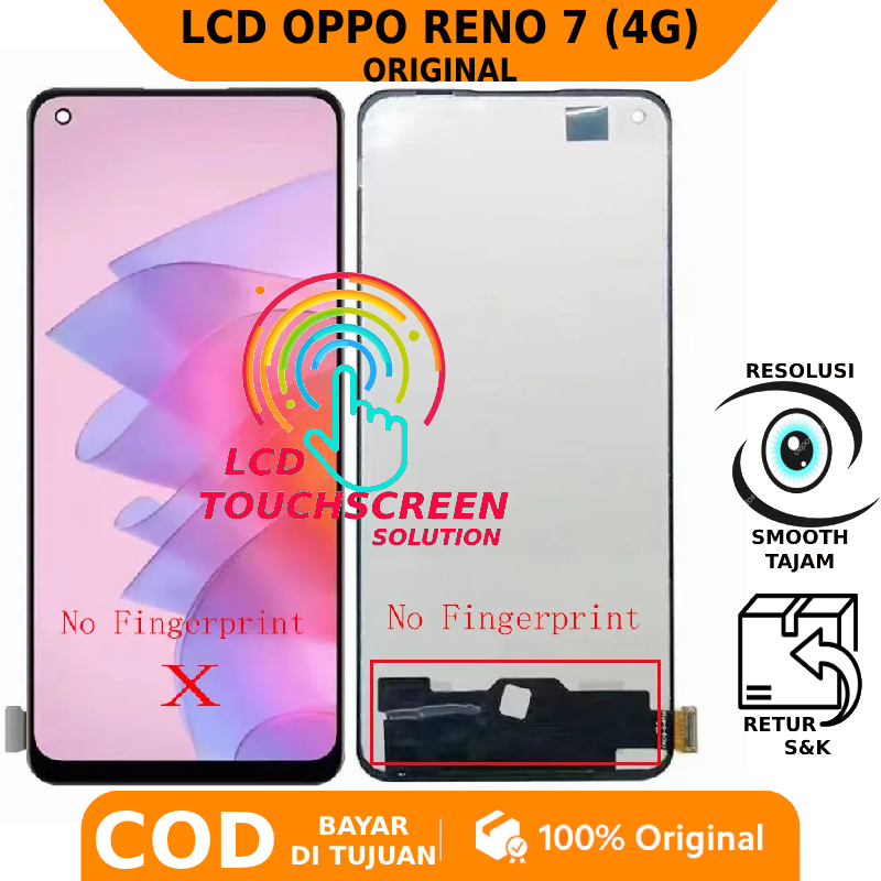 Jual LCD TOUCHSCREEN OPPO RENO 7 4G ORIGINAL FULLSET GARANSI FREE LEM 