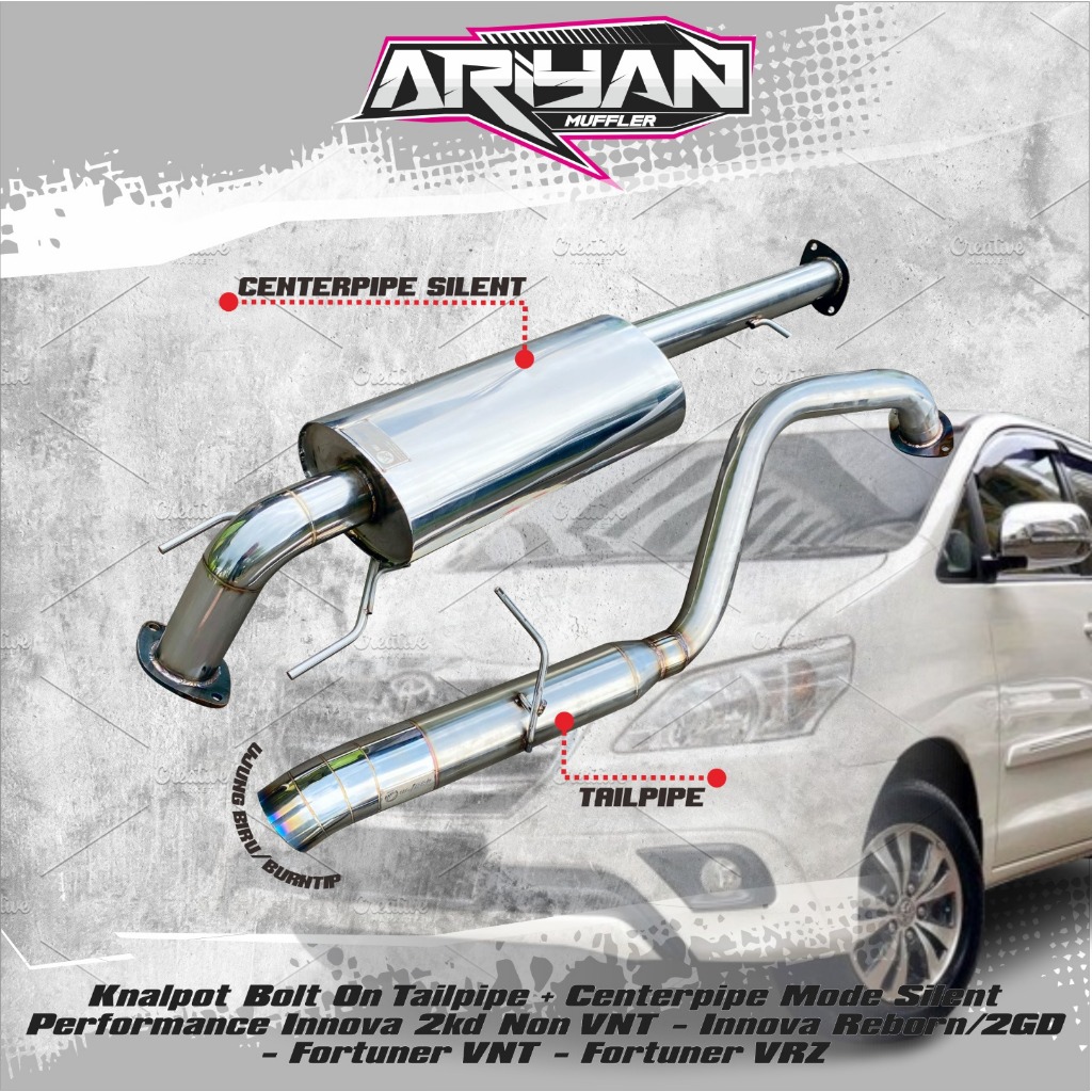 Jual Knalpot Bolt On Tailpipe + Centerpipe Mode Silent Performance ...