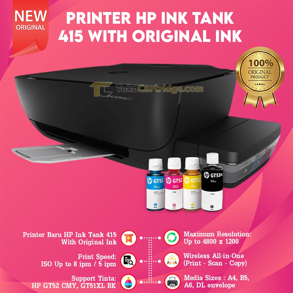 Jual Printer HP Ink Tank 419 Wireless All In One Print Scan Copy Wifi ...